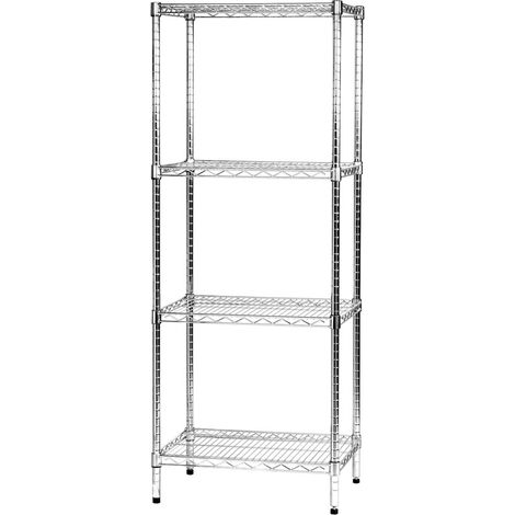 Scaffale 4 Ripiani 60x45x160 cm in Metallo Cromato Tosini