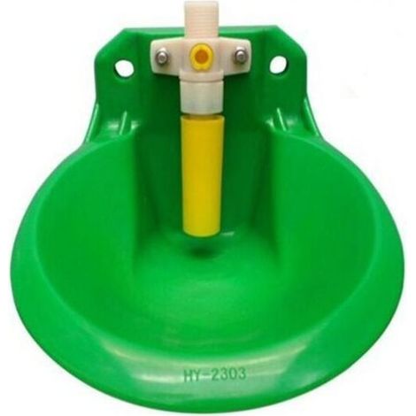 1 Abreuvoir automatique, flotteur jaune, 20 x 18,5 x 16 cm, 1 L, pour chèvres moutons bovins porcelets chiens (1/5)