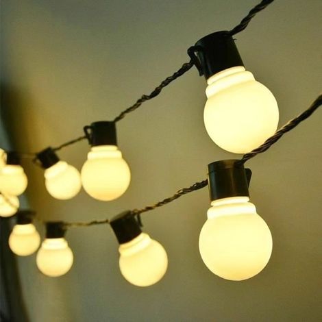 Guirlande solaire LED - Noname - 10m - 40 lumières - Décoration extérieure - Énergie solaire (1/4)