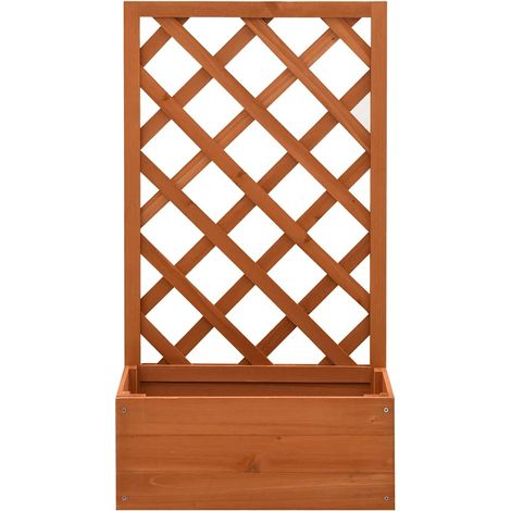 Maison Exclusive - Fioriera con Traliccio Arancione 50x25x90 cm Massello di Abete (1/5)