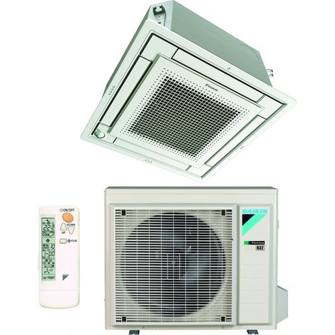 daikin vollflach-kassetten-klimagerät 12000 btu ffa35a9 r-32 wi-fi optional mit gitter im lieferumfang klasse a++/a+ - italienische garantie r-32, infrarotsteuerung brc4c65, italien 2+2 (1/5)