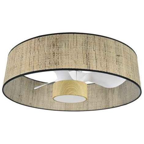 FABRILAMP Ventilador Dc 24w Natasha Cañizo/blanco-haya 70d 3 Aspas 6vel. 2390lm 3 Colores Remoto,memoria,temporizador (1/4)
