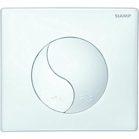 Plaque de commande WC Yin Yang blanche - SIAMP