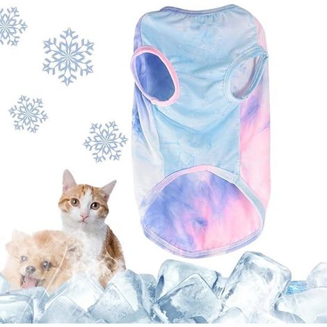 Magliette estive per cani, abbigliamento per animali domestici, t-shirt per cani, protezione UV, traspiranti per cuccioli, cani adulti e gatti. Colore: XL (1/5)