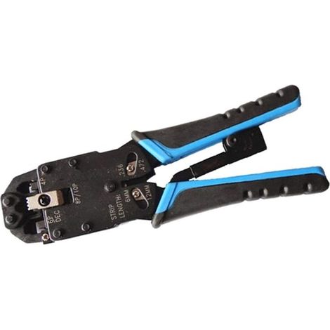 Pince à dénuder Outil de sertissage RJ45, connecteur modulaire RJ11, outil multifonction RJ12 avec sertissage, coupe et dénudage (1/2)