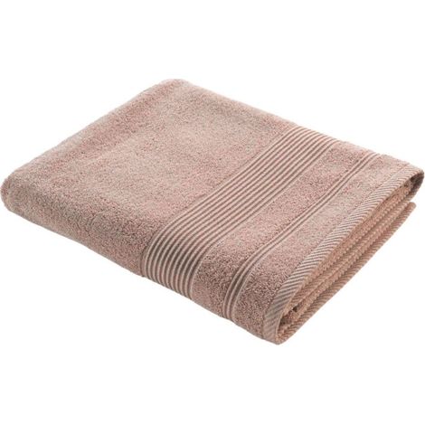 Drap de Bain "Tendresse" 90x150cm Taupe (1/4)