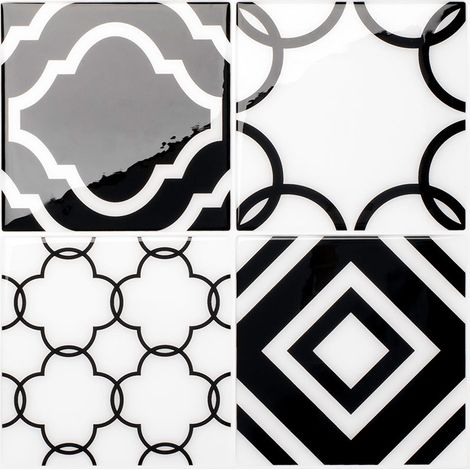 Selbstklebende Wandfliesen x4, 22,86x22,86cm- Smart Tiles Vintage Bilbao Klebefliesen 3D Fliesenaufkleber für Bad & Küche