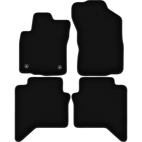 Alfombrillas de terciopelo negro BASIC para Toyota Hilux VIII (2015-) (1/5)