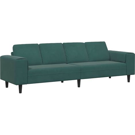 Sofá de sala Verde oscuro 250 x 77 x 76 cm vidaXL