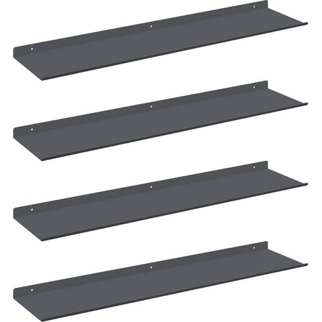Maison Exclusive - Schwebendes Regal 4 pcs Anthrazit 80 x 18 x 2,