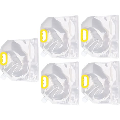 Lot de 5 sacs de conservation transparents et réutilisables pour céréales, riz, farine et noix (1,5 kg). (1/5)