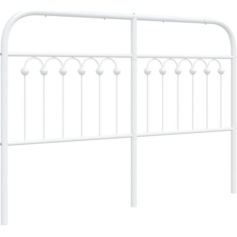 Maison Exclusive - Cabecero de repuesto de metal blanco 135 cm (1/5)