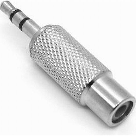 TRADE SHOP - Set 2pz Connettore Adattatore Audio Stereo Rca Femmina A Aux 3,5mm Maschio C-091 - (1/5)