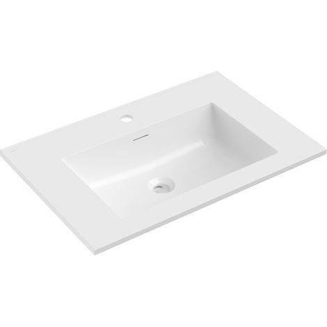 Mexen Otis lavabo encastré dans le plan 71 x 46,5 cm, blanc brillant - 25187000 (1/3)
