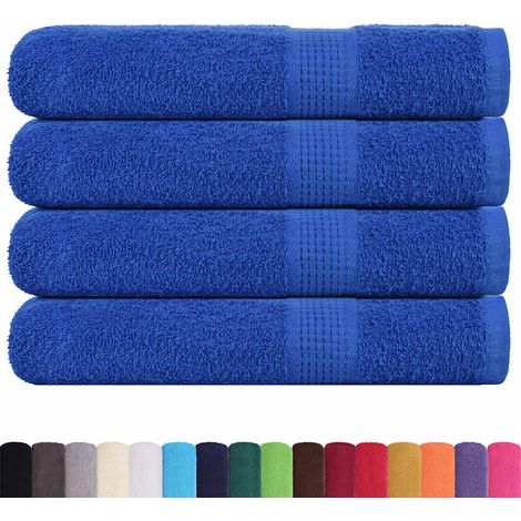 Serviettes de sauna 4 pcs bleu 80x200 cm 360 g/m² 100% coton CFW749867 (1/5)