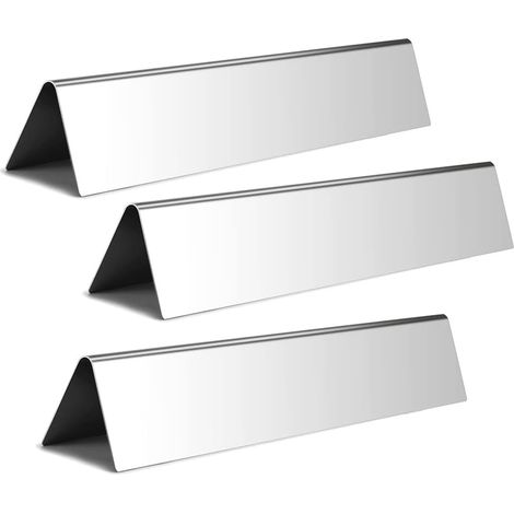 Lot de 3 plaques chauffantes en acier inoxydable pour barbecue, barres aromatiques, diffuseur de chaleur, pièces de rechange