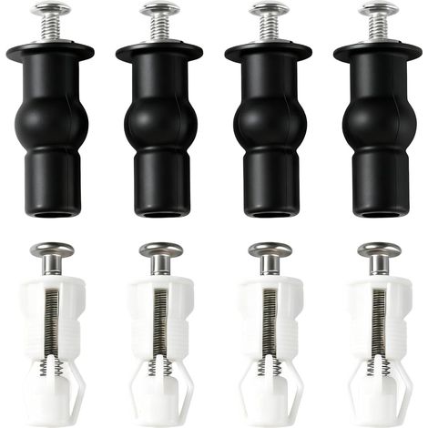 CCYKXA Pieces Universal Toilet Seat Fixing Set for Hinged Toilets, Suitable for Blind Holes in Toilets, Replacement for Toilet Seat Hinge Fixings (1/4)