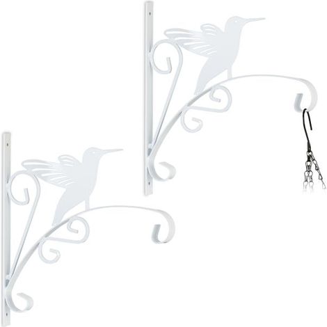 Set of 2 Hanging Basket Brackets Bird (1/5)