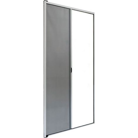 Moskitonetz mit seitlicher Reibungsrolle für Tür cm 160 x 250 - Bronze