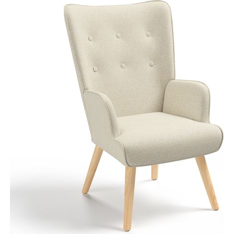 Sillón escandinavo IVAR de tela beige