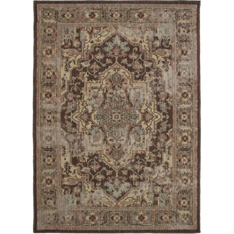 [JAMAIS UTILISÉ]Tapis salon oriental marron 110x160 (1/4)