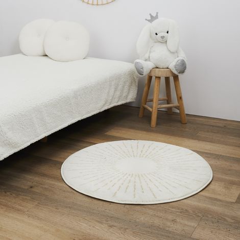 Tapis Rond Soleil Beige Home Deco Kids