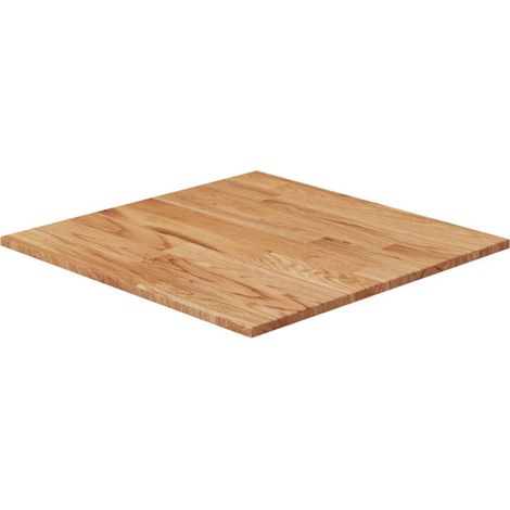 Dessus de table Plateau De Table Plan de travail carré Marron clair60x60x1,5cm Bois chêne traité BZTHBS180710 (1/4)