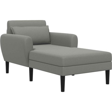 Chaise longue Gris foncé Velours granuleux vidaXL (1/5)