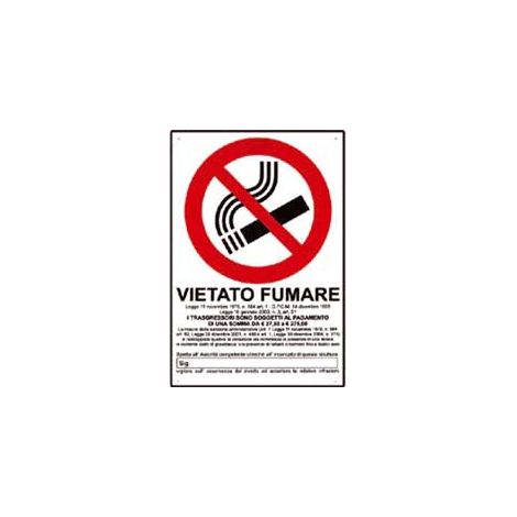 CARTELLO VIETATO FUMARE- - cm.20x30h. - 10 pezzi