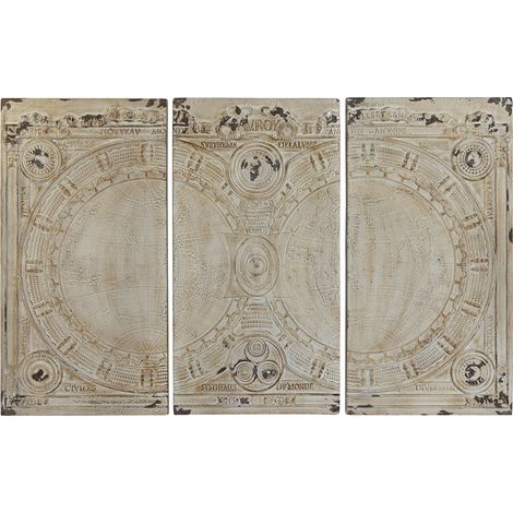 DKD Home Decor Beige Néoclassique Décoration Murale 3 pièces (1/4)