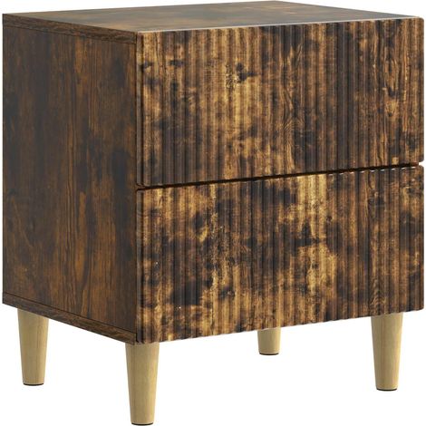 Bedside Cabinet Smoked Oak 43 x 34.5 x 48 cm Engineered Wood vidaXL