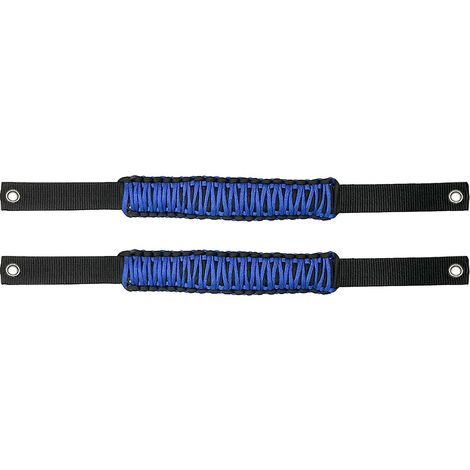 Paracord-Haltegriffe für Überrollbügel, Ersatz für Ford Bronco und Jeep Wrangler – Blau