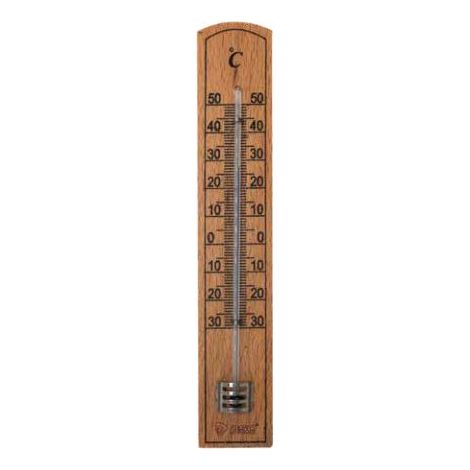 GSC – Thermomètre analogique en bois – Mesure Celsius – Utilisation intérieure et extérieure – Précision pour professionnels