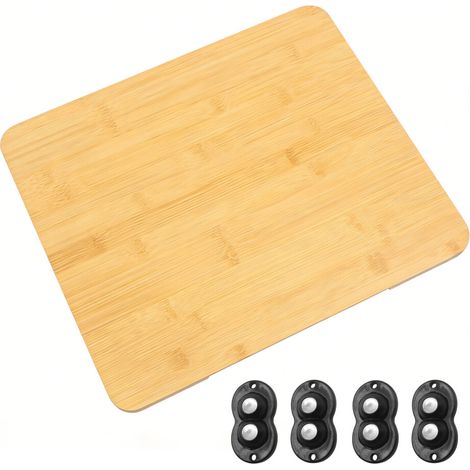 Base scorrevole in legno resistente con ruote scorrevoli - Gialla