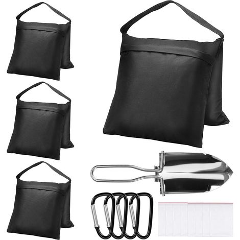 Lot de 4 Sacs de Sable pour Lester, Sac de Lestage pour Trépied Photographique, Capacité de Charge Allant Jusqu'à 26 Livres, Tente, Chaise De Pêche, Table De Pique-Nique, Parasol, Balançoire (1/5)