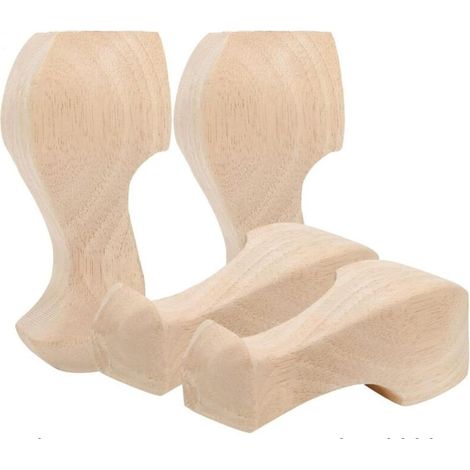 RHG Pieds de Meubles en Bois de 6 pouces / 15 cm, Ensemble de 4 Pieds de Remplacement de Meubles sculptés en Bois Massif de Style européen, décoration pour canapé, Armoire, Table, Causeuse
