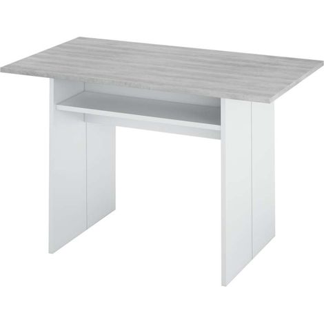 Mesa consola o cocina desplegable Gio en blanco Artik y gris Cemento 120 cm(ancho) 77 cm(alto) 35/70 cm(fondo) (1/5)