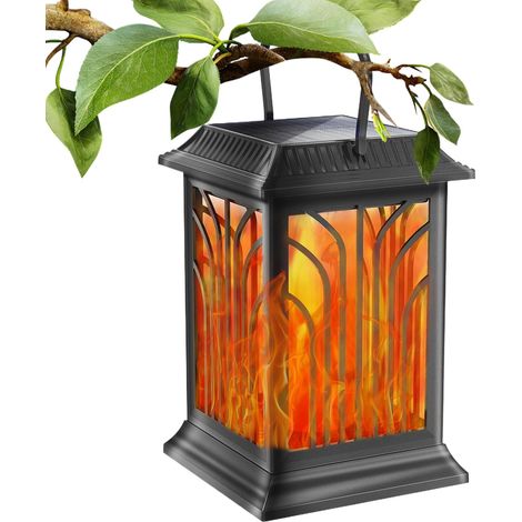 Lanterne Solaire Flamme Dansante - Lampe de Tente Automatique Étanche - (1/5)