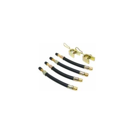 Lot de 4 Tire Valve Extension Pneu Flexible Tuyau Valve 150mm avec 2 Supports - Crezuo (1/4)