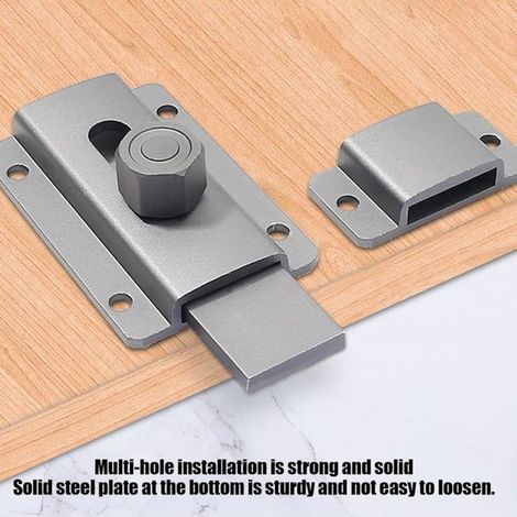Confezione da 1，Serratura per porta scorrevole，Catenaccio per porta scorrevole，Serratura multifunzionale per porta scorrevole (grigio，120 mm) (1/4)