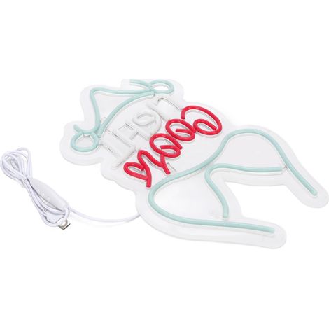 Enseigne lumineuse murale néon, silencieuse, avec câble USB, multifonctionnelle, à LED, pour la décoration de bureaux et bars. (1/5)