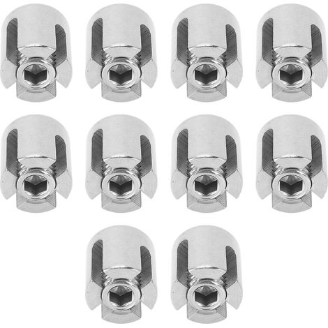 Lot de 10 serre-câbles croisés en acier inoxydable 316 haute résistance à la traction pour câbles et garde-corps. (1/5)