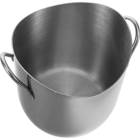 Seau à Glace en Acier Inoxydable Seau à Vin Seau à Glace Réfrigéré Seau d'eau Bande De Scellage Instantanée Seau à Glace avec des Trous Bidons Anti-brûlure Fêtes Silver (1/5)