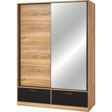 Armario Melvele 123 , 209x150x61cm, Puertas de armario: Correderas, Número de estantes: 4 (1/5)