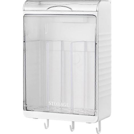 Porte-vaisselle multifonctionnel - Grand récipient de rangement pour vaisselle avec égouttage, organisateur en plastique B (1/5)