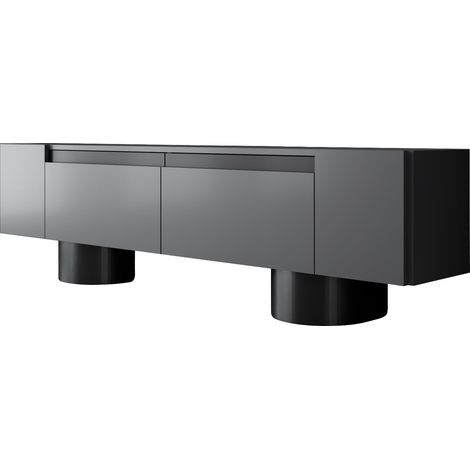 Mueble TV, mesa TV, mueble bajo. Stand Antracita Negro