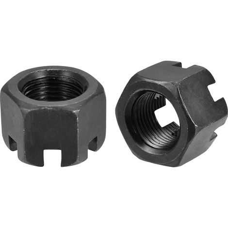 Écrou Hexagonal Fendu M18x1,5mm Noir 6 Pièces (1/5)