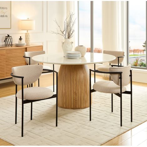 MEUBLIV 2 chaises de salle à manger 78x60x56 cm kaki – style scandinave, sans matelas (1/5)