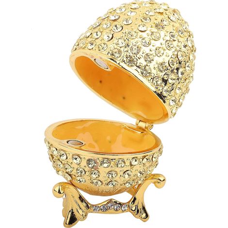 Enamelled Easter Egg-Shaped Jewelry Storage Box (1/5)