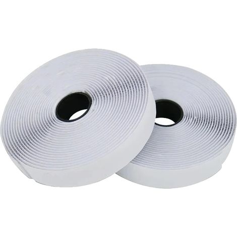 Cinta adhesiva de nailon, autoadhesiva fuerte, aplicaciones versátiles, 50 mm de ancho, blanca, 5 m (1/2)